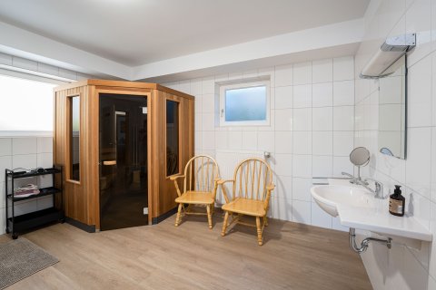 62 Alte Schule Deifeld Schieferhaus Vakantiehuis Sauerland Winterberg Duitsland badkamer sauna.