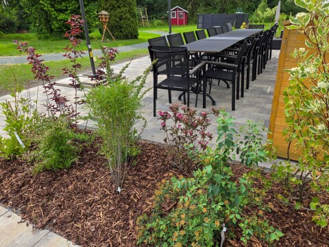 Garten mit moderner Terrasse   Ferienhaus Haus am Bach   Referinghausen im Sauerland   Medebach Deutschland