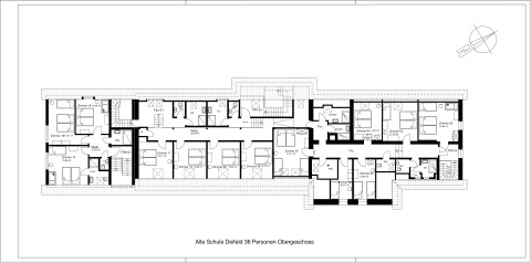 Grundriss Alte Schule Deifeld 36 Personen Obergeschoss