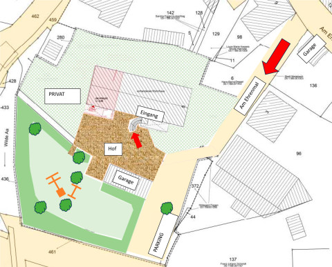 Lageplan Haus am Wilde Aar Referinghausen Parking