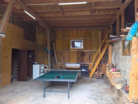 Tischtennisplatte im Schuppen 0 Ferienhaus Haus am Bach   Referinghausen im Sauerland   Medebach Deutschland
